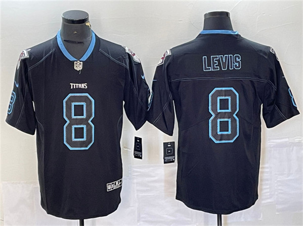 Men's Tennessee Titans #8 Will Levis Navy 2018 Lights Out Color Rush Limited Stitched Jersey